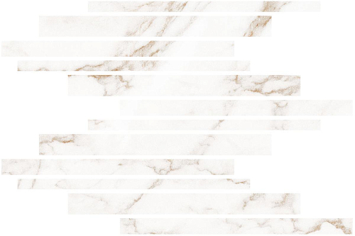 Blanc Statuario Gold Mureto Mosaic Soft  Керамогранит 30x45