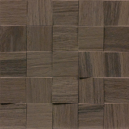 Wooden Tile Brown Mosaico 6X6 3D Inclinato Nat  Керамогранит 30x30