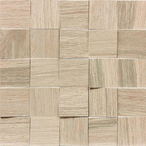 Wooden Tile Almond Mosaico 6X6 3D Inclinato Nat  Керамогранит 30x30