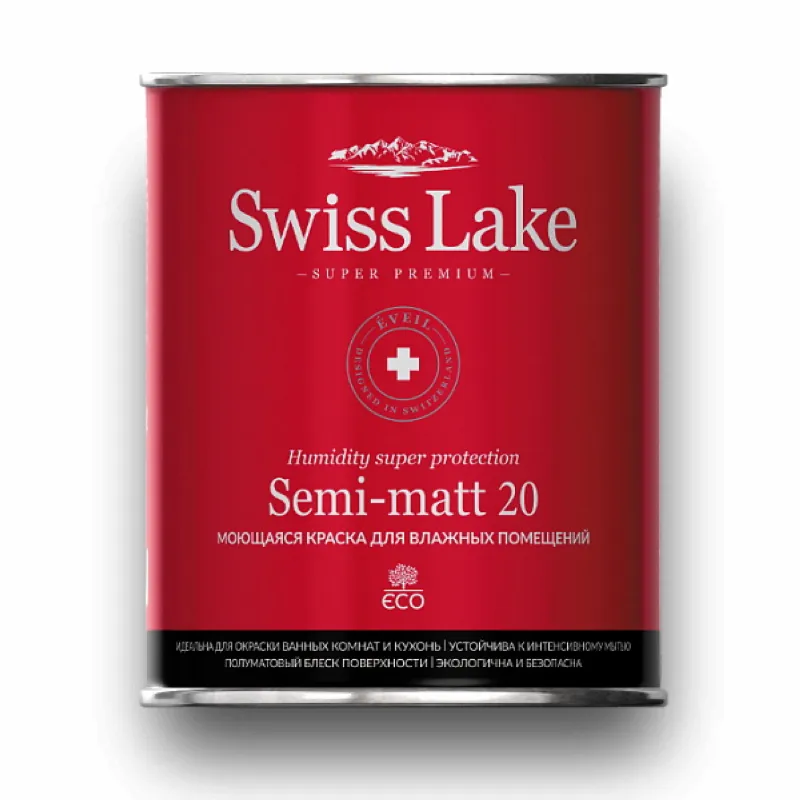  Swiss Lake Водно-дисперсионная краска SEMI-MATТ 20 база С (2,7 л)  от Мастердом