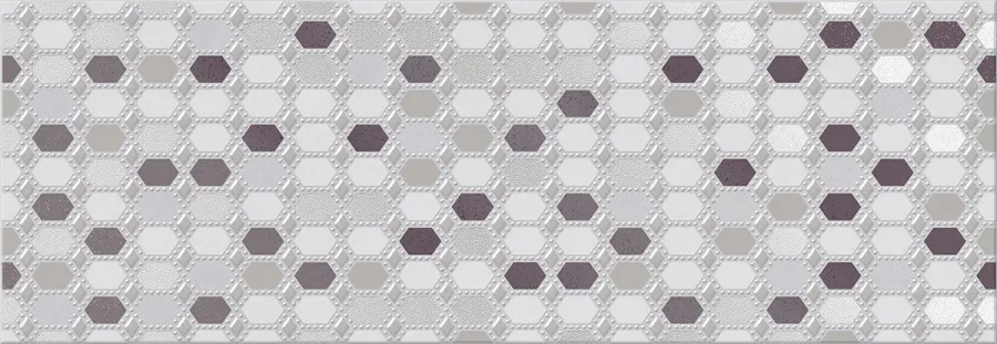 Керамическая плитка Malwiya Grey Geometria Decor 24.2x70